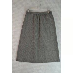 Vtg Evan Picone Houndstooth Plaid Wool Women's 12 Skirt